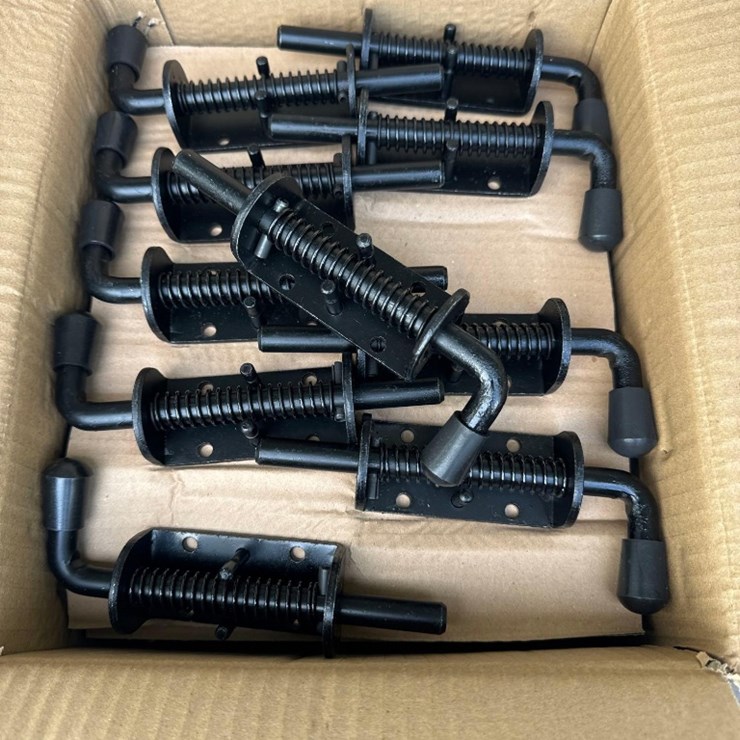 (100) New Dutchland Co 1/2in Black Spring Loaded Latch for Steel Buildings Model HLP12BZPBK