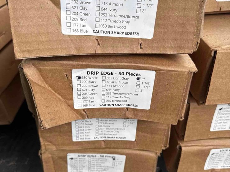 (4)-new-boxes-of-white/black-10ft-x-1in-aluminum-drip-edge-image-2