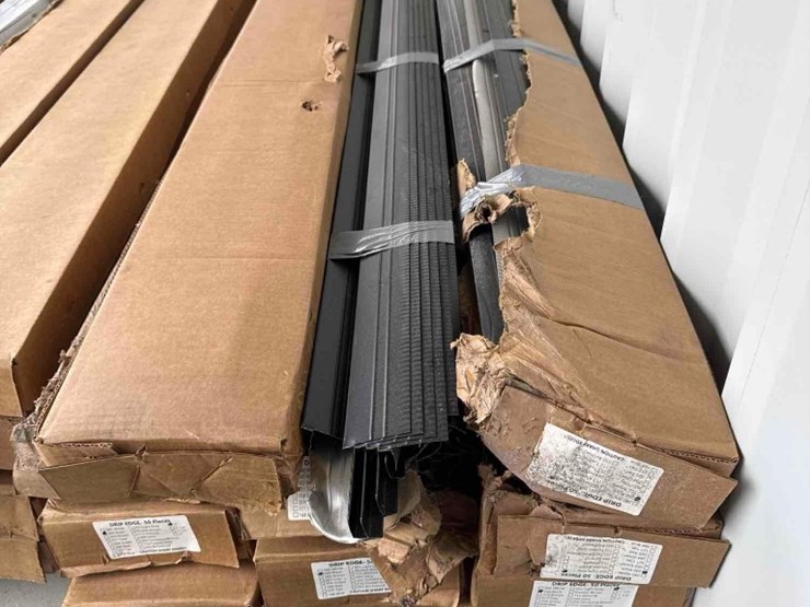 (4)-new-boxes-of-white/black-10ft-x-1in-aluminum-drip-edge-image-4