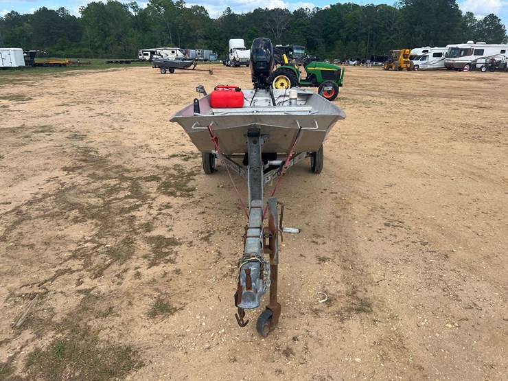 hanko-aluminum-14'-jon-boat-w/2022-mercury-25hp-4-stroke-outboard-motor-&-trailer-image-7