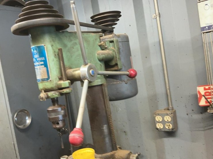 #104-•-steel-work-table,-vise,-and-drill-press-image-8