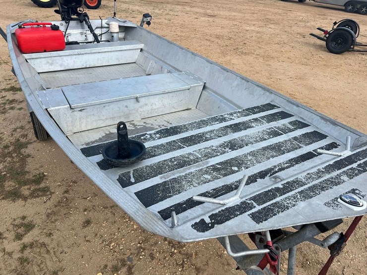 hanko-aluminum-14'-jon-boat-w/2022-mercury-25hp-4-stroke-outboard-motor-&-trailer-image-8