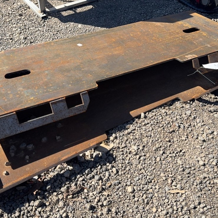 #1055 • QTY(2) SKID STEER WELD ON PLATES