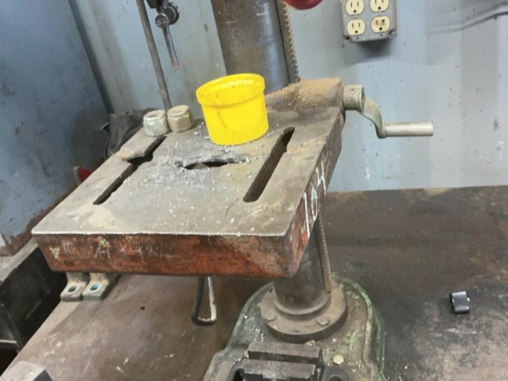 #104-•-steel-work-table,-vise,-and-drill-press-image-7