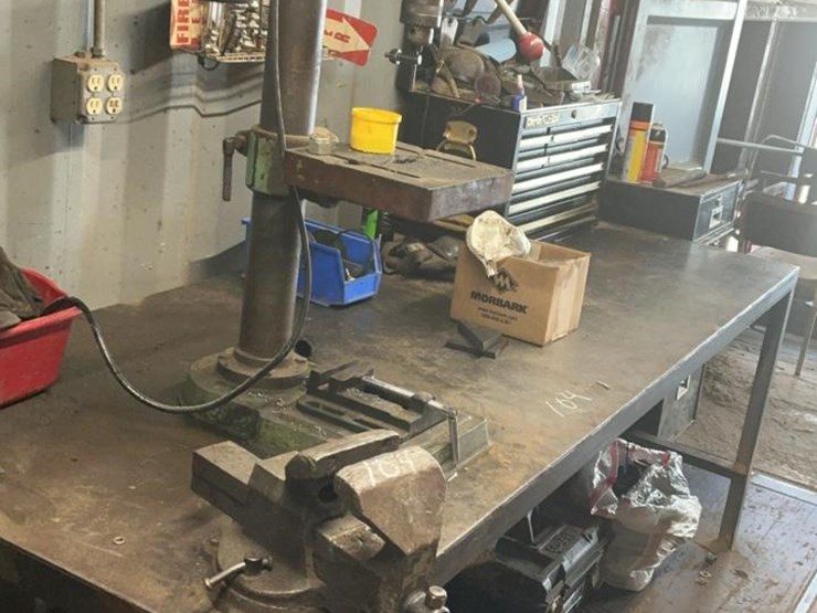 #104-•-steel-work-table,-vise,-and-drill-press-image-3