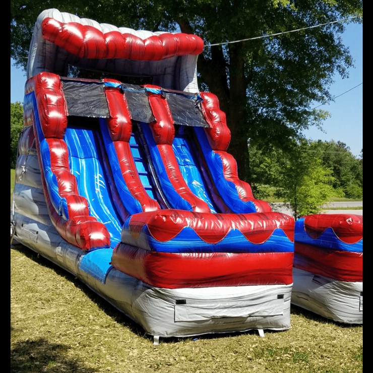 Double Lane 16' Inflatable Water Slide