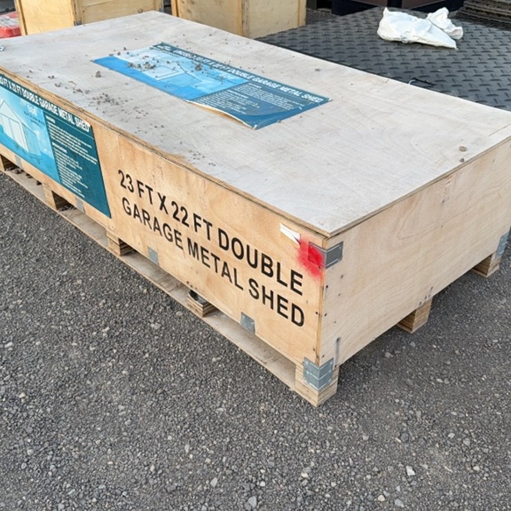 #1064 • RHINO 23'X22' DOUBLE GARAGE METAL SHED