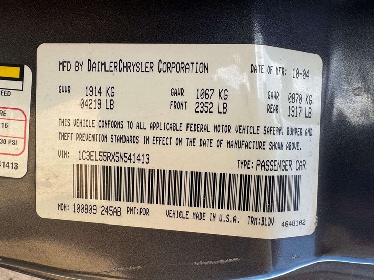 2005-chrysler-sebring-touring-convertible-coupe---87,039-miles-image-32