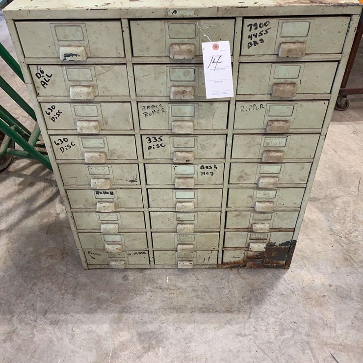 Green Tool & Screw Cabinet