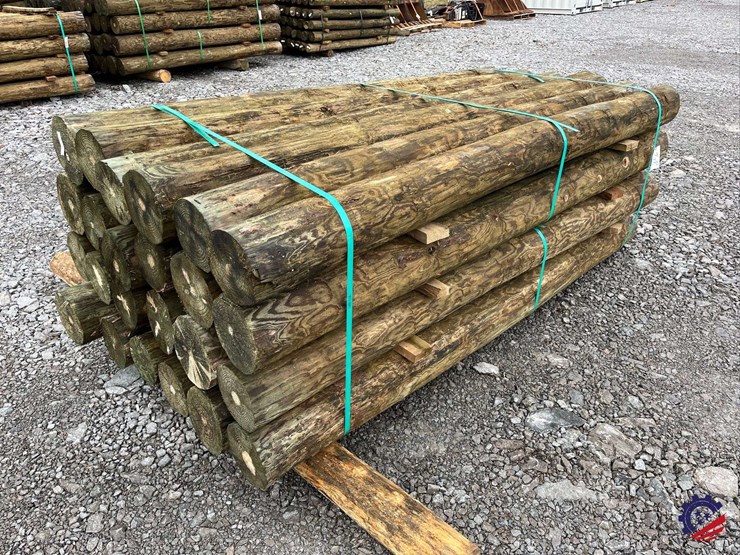 bundle-of-(24)-7”x8’-treated-fence-post-image-1