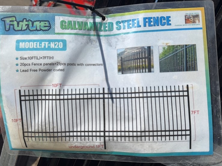 #1088-•-qty-(20)-7'x10'-wrought-iron-fence-panels-image-1