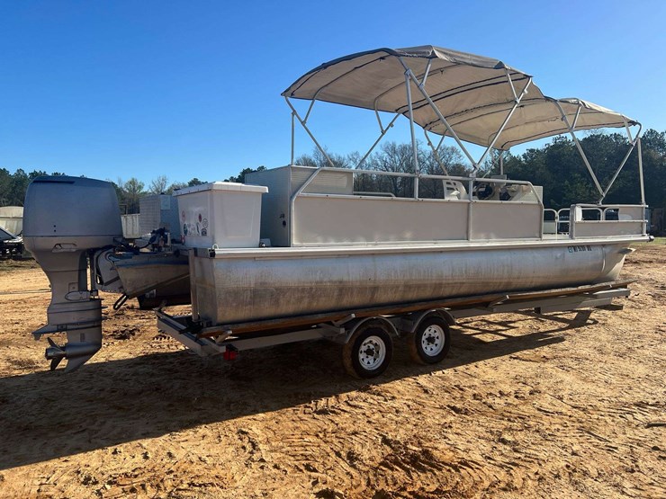 2000-all-aluminum-25'-pontoon-boat-w/-trailer-image-4