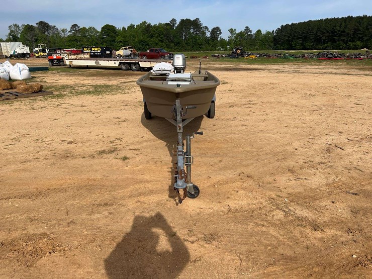 14'-fiberglass-jon-boat-w/honda-25hp-4-stroke-outboard-motor-&-trailer-image-5