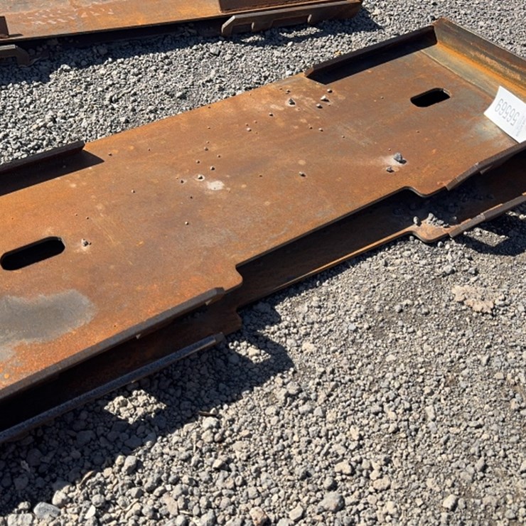 #1047 • QTY(2) SKID STEER WELD ON PLATES