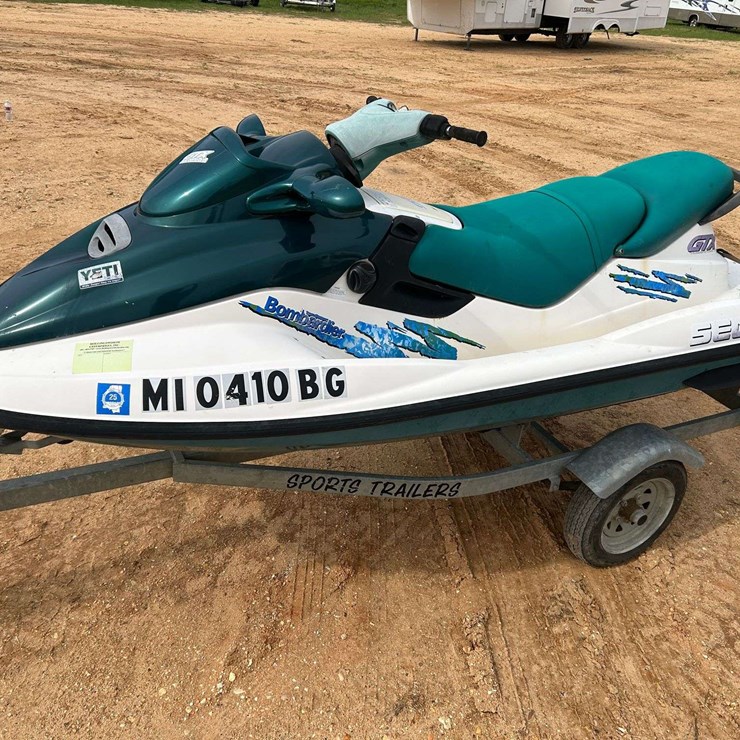 1997 Sea Doo GTX Jet Ski w/Trailer (INOP-NO TITLE-BOS ONLY)