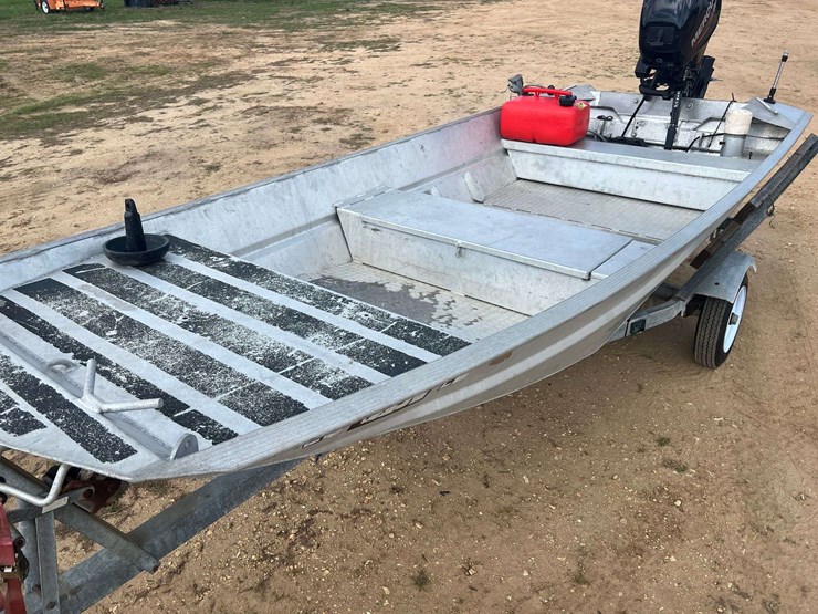 hanko-aluminum-14'-jon-boat-w/2022-mercury-25hp-4-stroke-outboard-motor-&-trailer-image-11