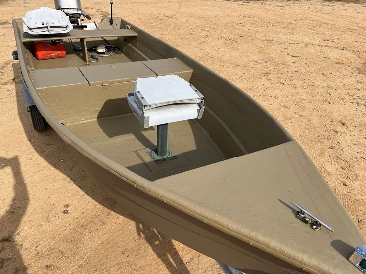 14'-fiberglass-jon-boat-w/honda-25hp-4-stroke-outboard-motor-&-trailer-image-7