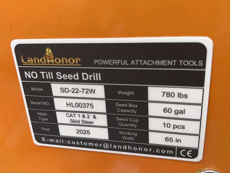 land-honor-no-till-seed-drill-for-tractor-or-skid-steer,-72"-image-4