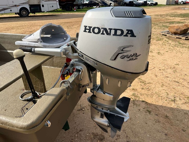 14'-fiberglass-jon-boat-w/honda-25hp-4-stroke-outboard-motor-&-trailer-image-14