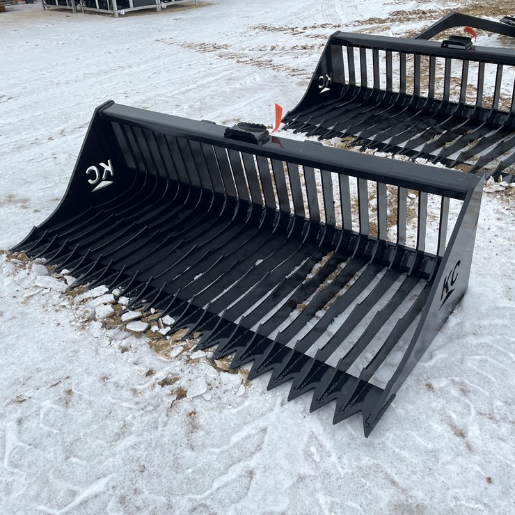 #2045 • Skid Steer Mount 72" Fine Tooth Skeleton Bucket