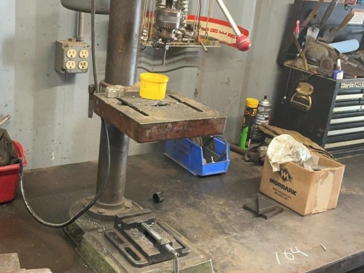 #104-•-steel-work-table,-vise,-and-drill-press-image-4