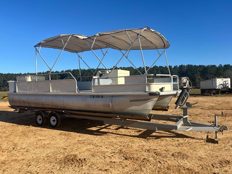 2000-all-aluminum-25'-pontoon-boat-w/-trailer-image-5