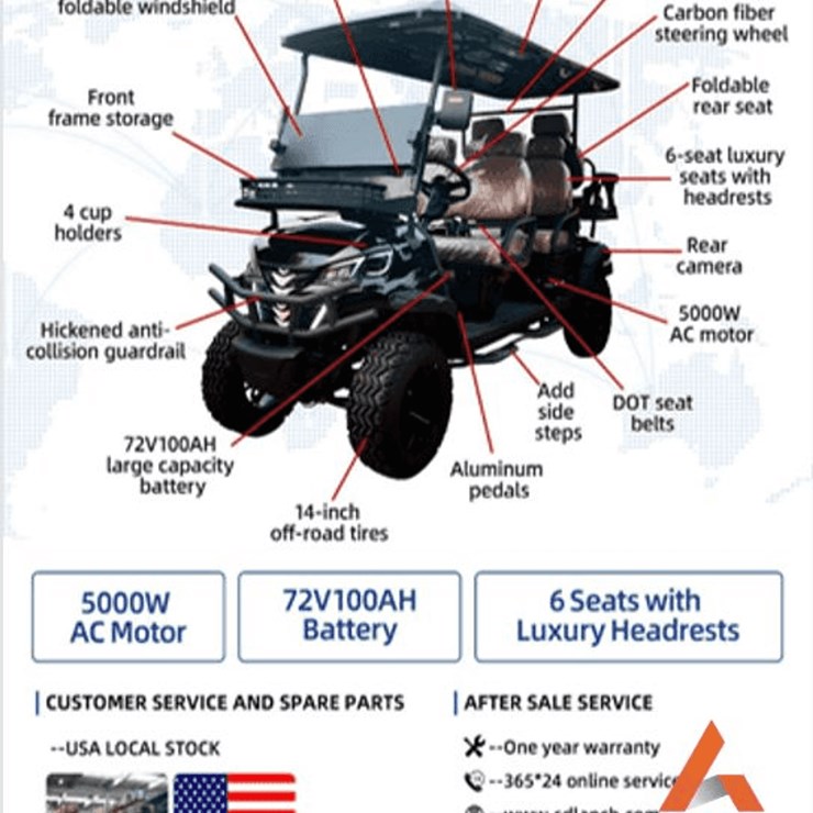 SDLANCH SDLGC100 Six Seater Golf Cart