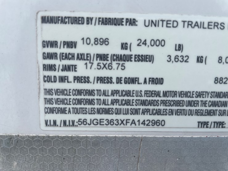 #280-•-2015-united-uxgn-8.536tr80-(3)-axle-enclosed-trailer-(has-wi.-title)-(mason,-wi)-image-55