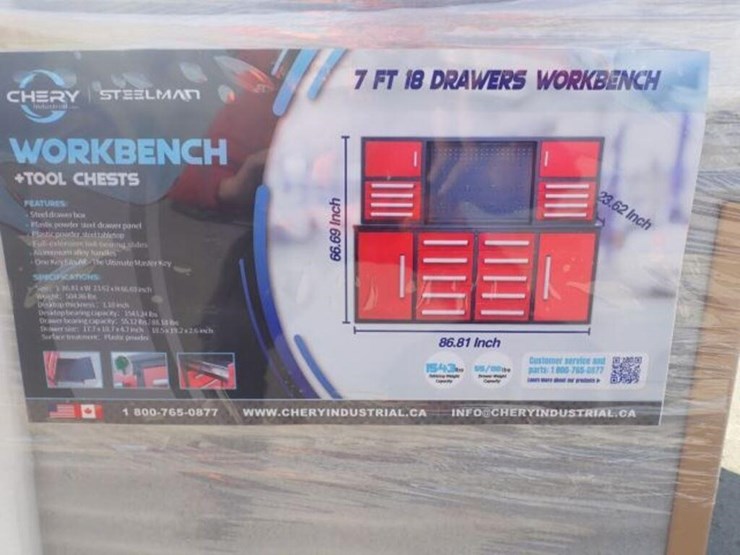 unused-steelman-7-ft-garage-cabinet-work-bench-image-5