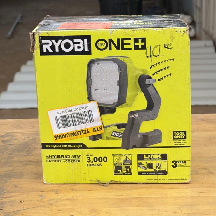 RYOBI 18 V HYBRID LED WORK LIGHT