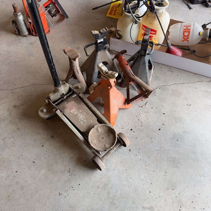 Jack Stands and Hydraulic Jack