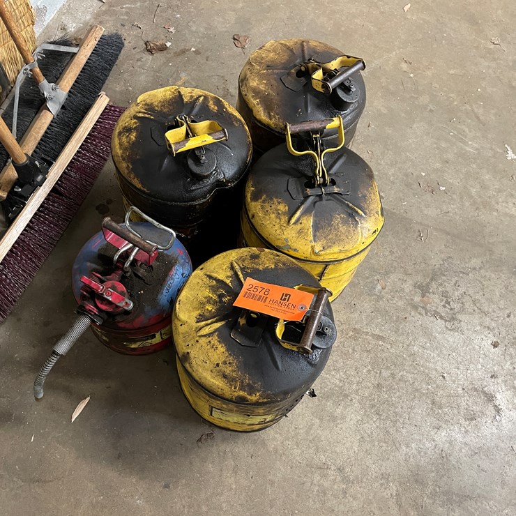 #2578 • Metal Fuel Cans (Columbia Heights, MN)