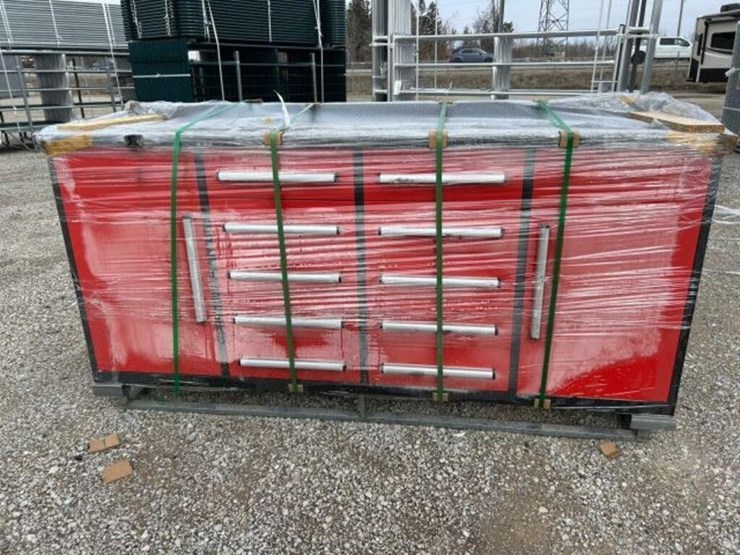 unused-steelman-7-ft-garage-cabinet-work-bench-image-1