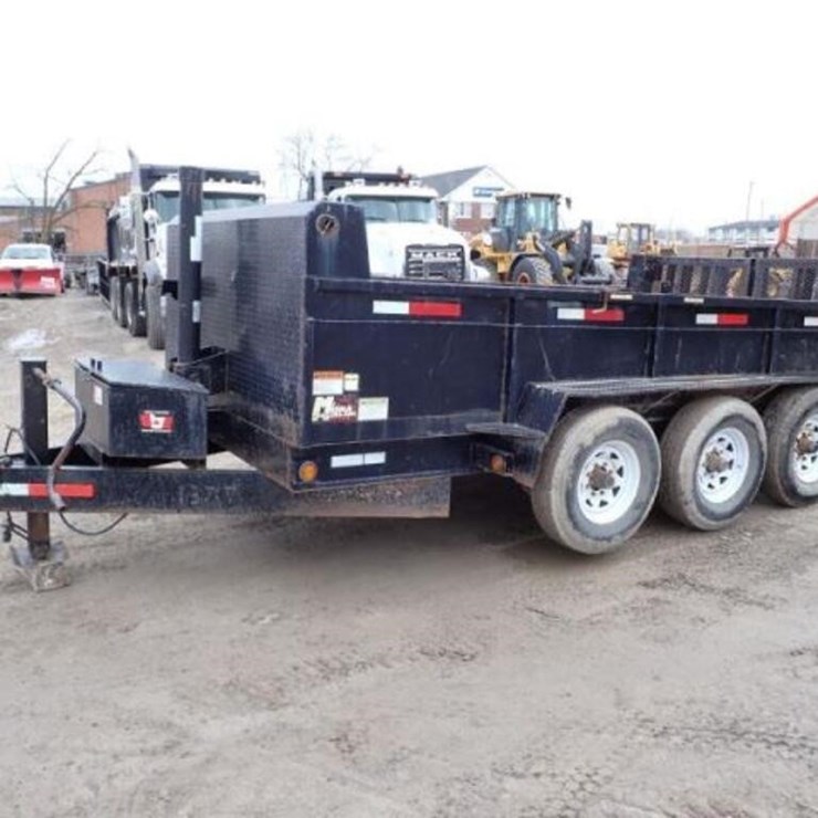 2017 Miska 14 Ft Tri/A Dump Trailer