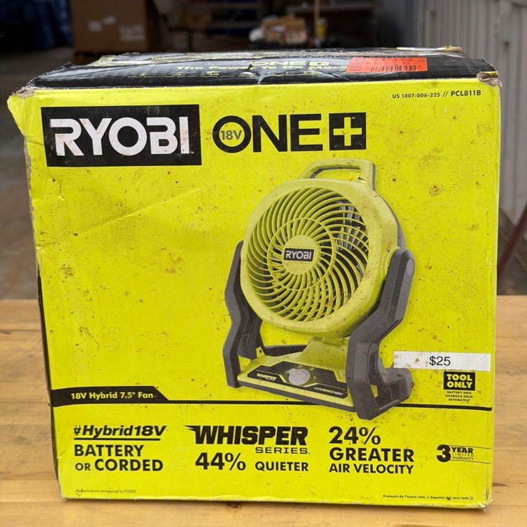 RYOBI 18 V HYBRID 7.5 FAN