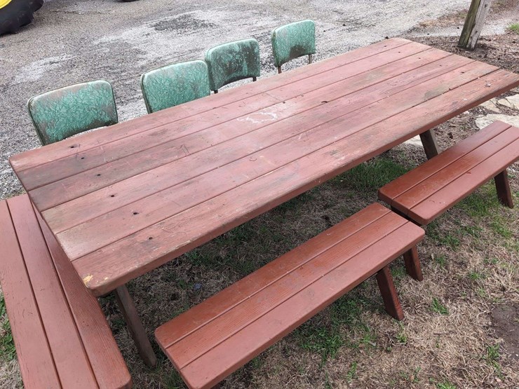 eight-foot-table-with-benches-and-chairs-image-4