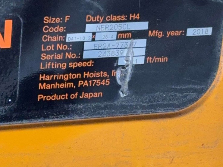 2018-harrington-large-chain-hoist-5-ton-image-6