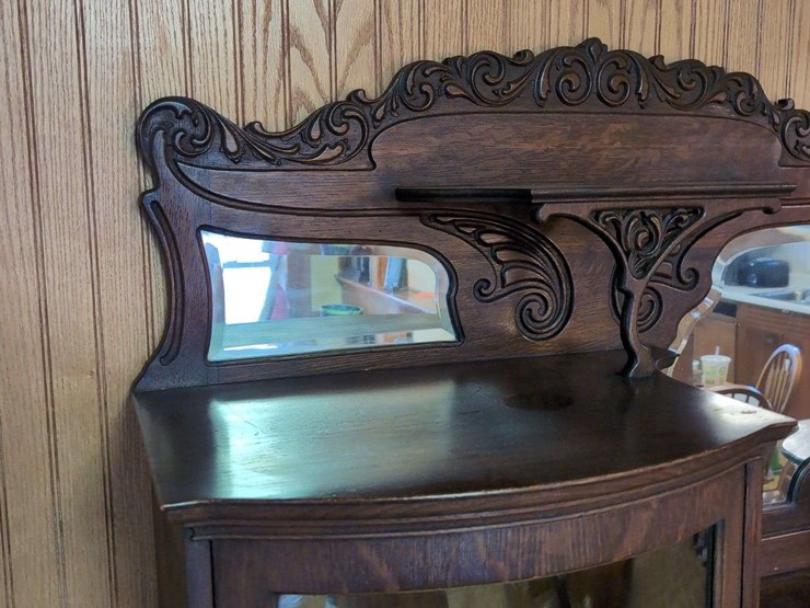 wooden-secretary-desk-and-display-cabinet-combination-image-7