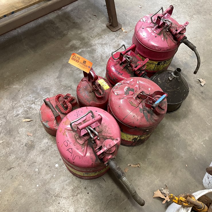 #2579 • Metal Fuel Cans (Columbia Heights, MN)