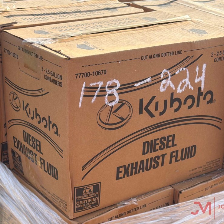 (2) NEW 2.5 GALLON JUGS OF KUBOTA DEF FLUID