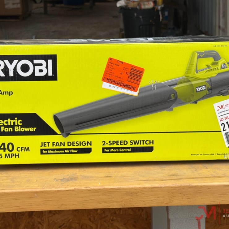 RYOBI 8AMP ELECTRIC JET FAN BLOWER