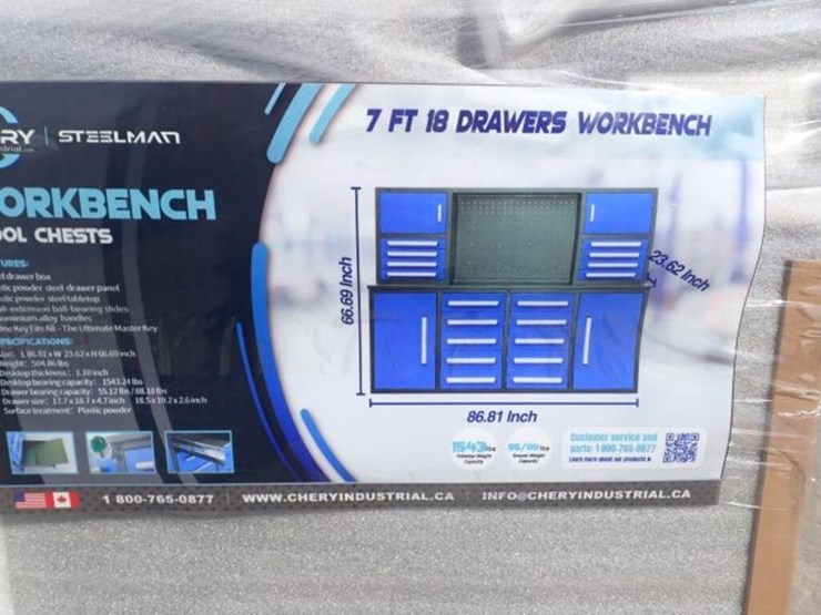 unused-steelman-7-ft-garage-cabinet-work-bench-image-5