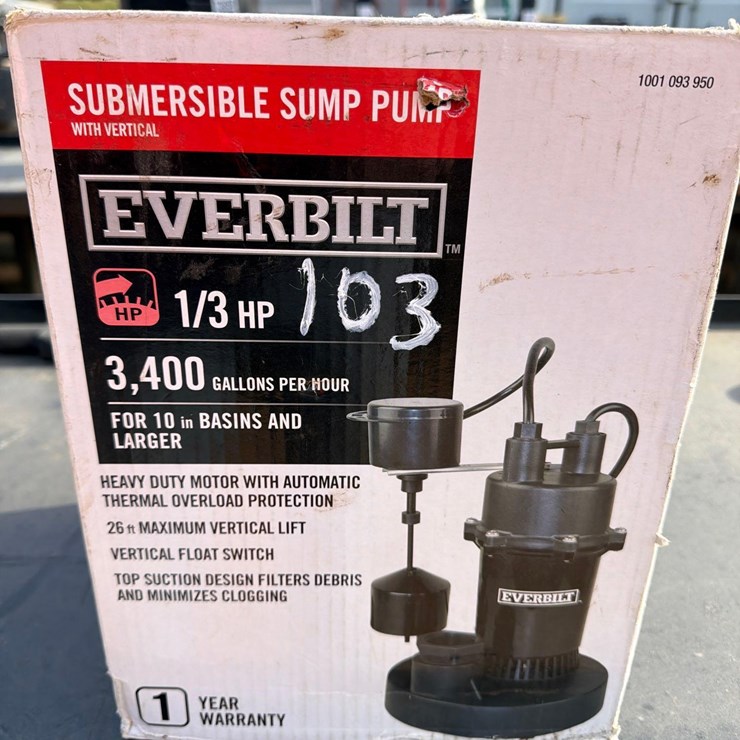 EVERBILT SUBMERSIBLE PUMP