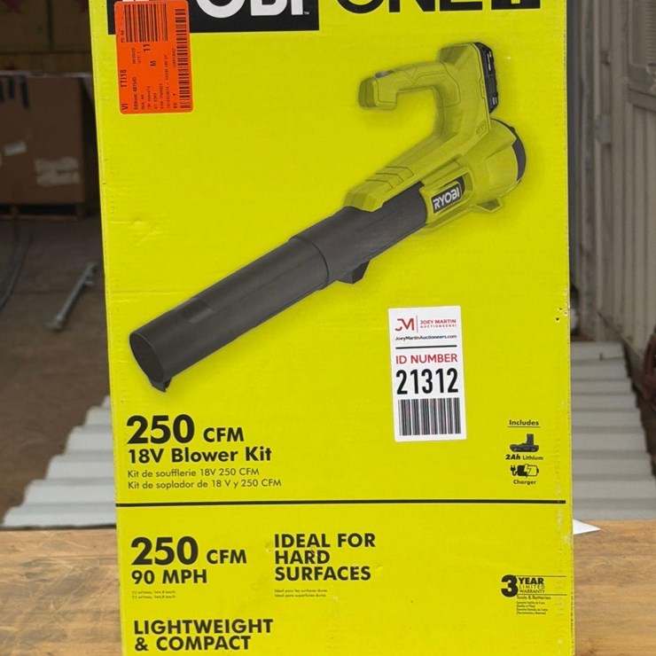 RYOBI 250 CFM, 18 V BLOWER KIT