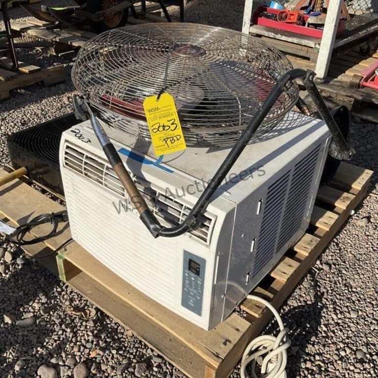 PALLET OF FANS & AC UNIT