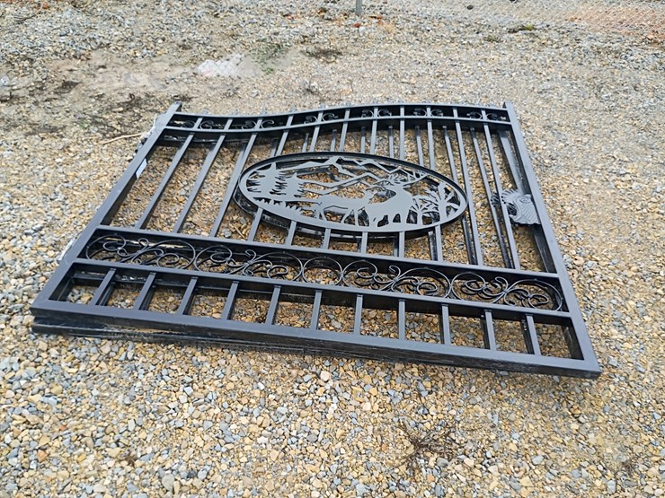 #21598-•-14ft-bi-parting-iron-gate-(deer)-image-1