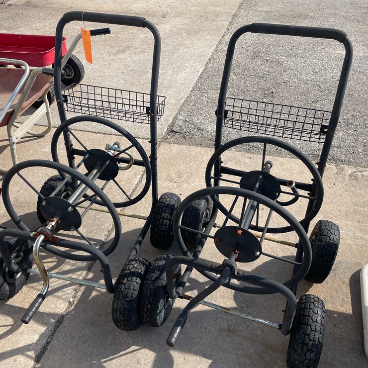 #7022 • (2) Metal Hose Reels (O3)