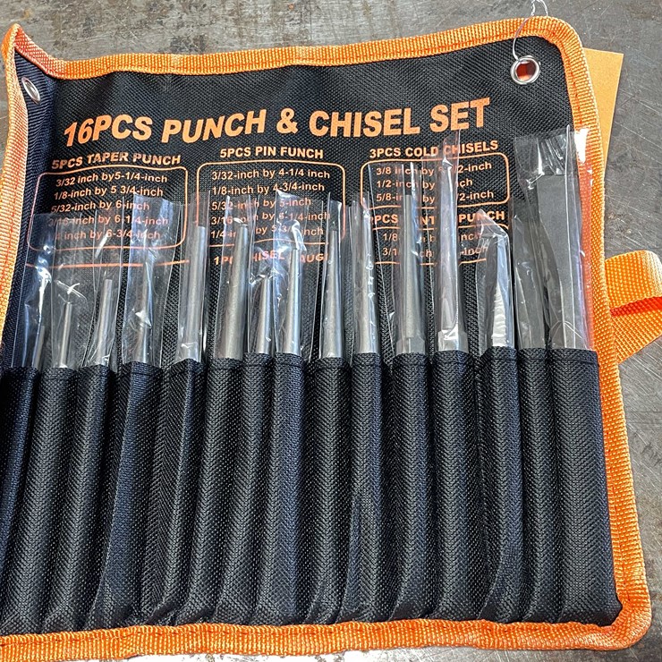 #2460 • New 16 Pieces Punch and Chisel Set (CW)