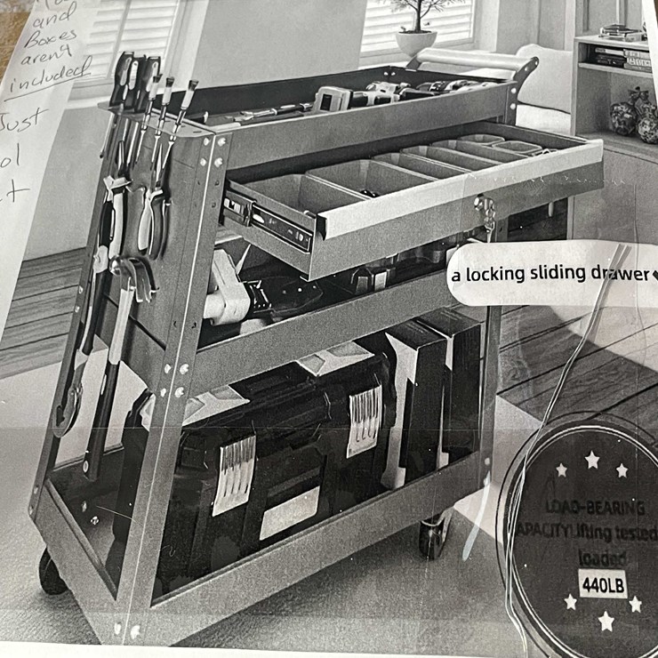 #2450 • New 3 Tier Tool Cart (CW)