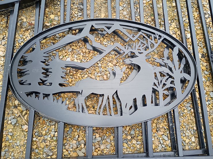 #21598-•-14ft-bi-parting-iron-gate-(deer)-image-6